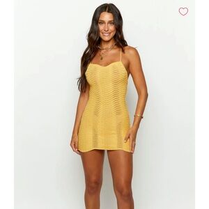 Beginning Boutique Haisley Lemon Knitted Mini Dress